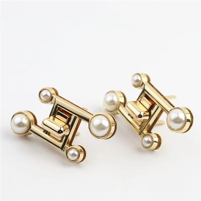 China Metal Luggage Hardware Accessories 4 Bead Twist Locks Square Bag Locks for sale