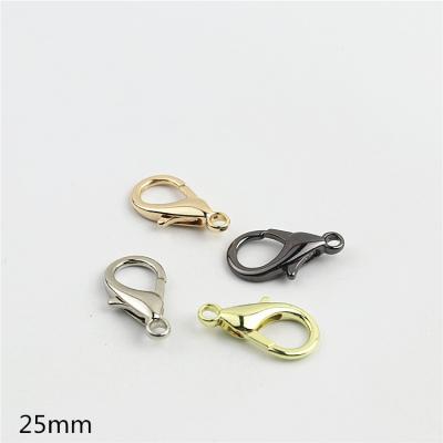 China Metal Luggage Hardware Accessories Hanging Plated Main Chain Connecting Clasp 25mm Lobster Clasp Hook Clasp Chain Bag for sale