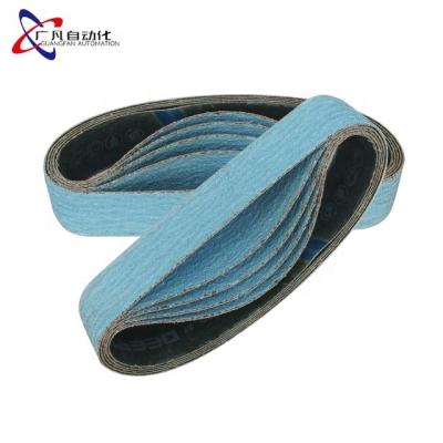 China Stainless Steel Zirconium Corundum Abrasive Belt Blue Cloth Sanding Emery Paper for sale