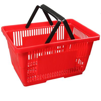 China High Quality Plastic Shopping Basket Supermarket Shopping Cart Plastic Retail Shop Basket Shopping Basket With Handle Basket Storage For Supermarket for sale