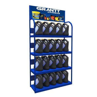 China Car Lubricating Oil Metal Display Rack Motor Oil Display Rack And Customized Wholesale Single Sided Rack Display Item For Sale for sale