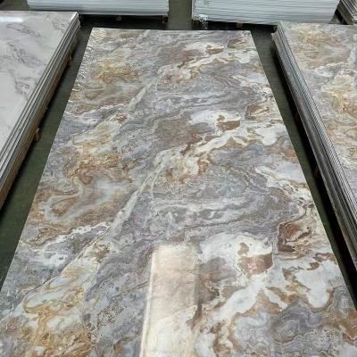 China Interior Wall Decoration Wall Panels PVC Popular Saudi Arabian Decorative UV Marble Sheet for sale