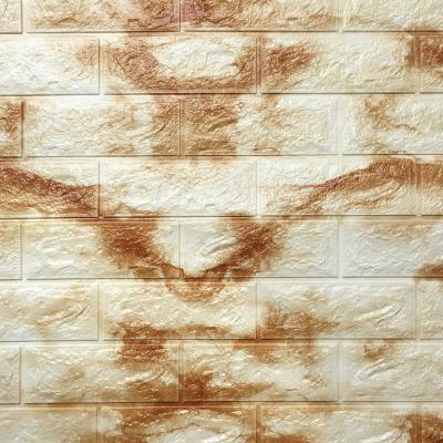 China Moistureproof pe foam 3d brick wall sticker waterproof self adhesive panel for home decor for sale