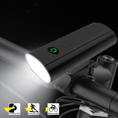 China Eco-friendly Powerful 1000Lumen Aluminum Alloy Bicycle Headlight with Rechargeable Power Bank Function LED Bike Light for sale