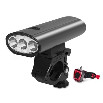 China Super Bright 1000 Lumen USB Rechargeable Bicycle Light Set MTB Bicycle Tail Light Front and Rear LED Bike Light Kit for sale