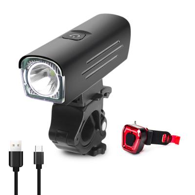 China Durable Ultra Bright Outdoor Waterproof 1300 Lumens Bike Light Front Cycle Lamp Kit and Rear Rechargeable Bicycle Light Set for sale