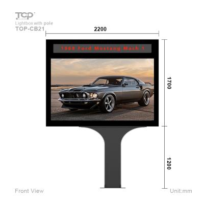 China Aluminum Outdoor Waterproof Static / Adertising OEM Modern City Scrolling With Base LCD Light Box for sale