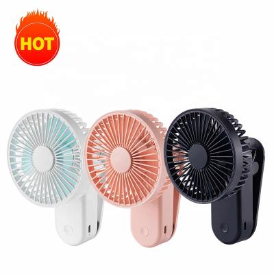 China Small Portable Rechargeable Battery Handheld Fan Portable Swing Desktop Mini 360 Degree Electric Fan USB Charger Magnet Clip Fan for sale