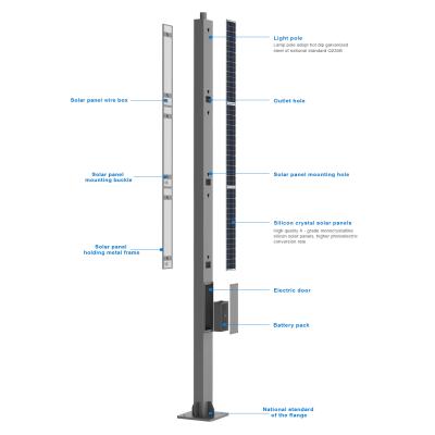 China Multi-function Hot Multifunctional Smart Solar Powered Poles 6m 8m Outdoor 12m Wifi Lamp Smart Selling Street Light Pole for sale