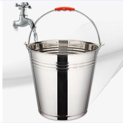 China High Quality Sustainable Stainless Steel Bucket 20l Metal Bucket Water Bucket Milk Buckett For Family Hotel Industrial School for sale