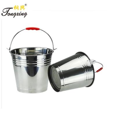 China 5L 7L 10l 12L Cheap Sustainable Factory Stainless Steel Water Bucket With Handle for sale