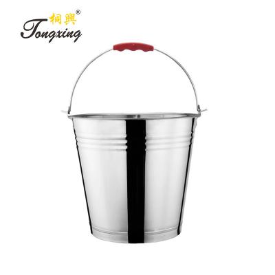 China Factory Custom Durable 24L Stainless Steel Milk Bucket High Quality Thick Water Bucket for sale