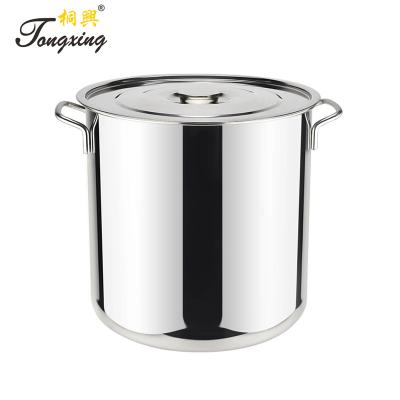 China Cheap Viable Hotel School Canteen Large Size Stainless Steel Soup Straight Shaped Bucket Thickened Food Bucket Large for sale