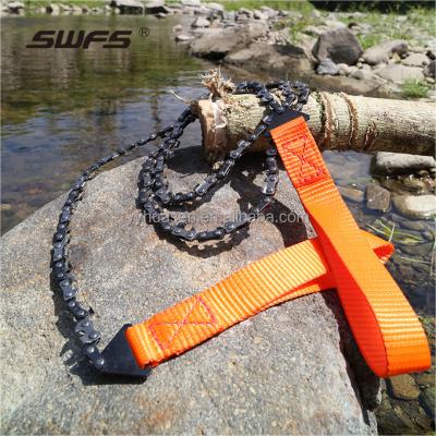 China Outdoor Folding Handle Hand-Pull Wire Saws, Backpacking Camping Hiking DIY Tool Kit Gear Portable Pocket Chain Emergency Survival Saw for sale