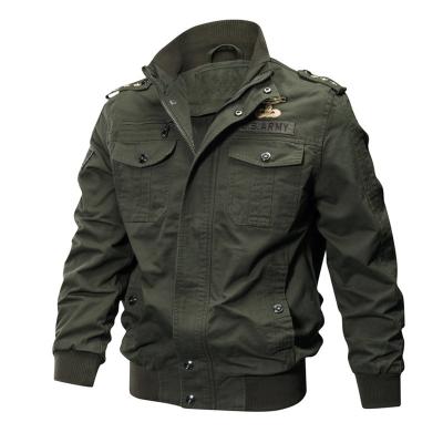 China Wholesale Breathable Men's Retro Solid Color Coat Collar Stand Winter Fashion Thick Cargo Jacket for sale