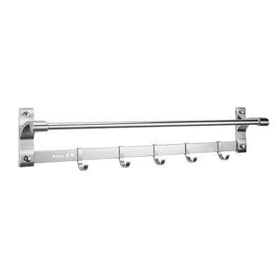 China With Wall Mounted Cheap Wall Mounted Home Space Robe Towel Hook Bathroom Towel Hook Single Aluminum Towel Rail Rack for sale