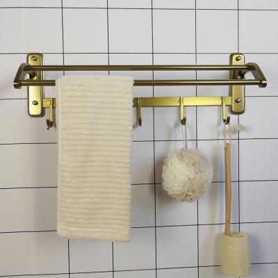 China Bathroom Accessories Towel Rack Aluminum Alloy Towel Rail Sustainable Towel Rack With Wall Mount for sale