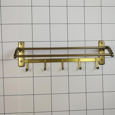 China Viable Wholesale Aluminum Alloy Bathroom Accessories Wall Hanging Towel Rail Towel Rack for sale