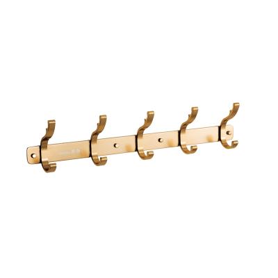 China Modern Bathroom Bedroom Aluminum Accessories Wall Mounted Over Door Self Hanger Rack Coat Hooks for sale