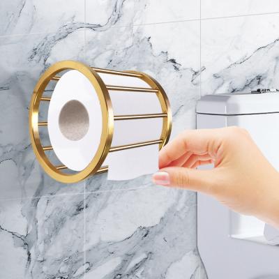 China Modern New Design Black Aluminum Wire Bathroom Paper Holder for sale