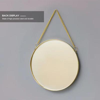 China Modern Luxury Oversized Round Hotel Expanding Hanging Bathroom Mirrors Decorative Gold Wall Mirror for sale