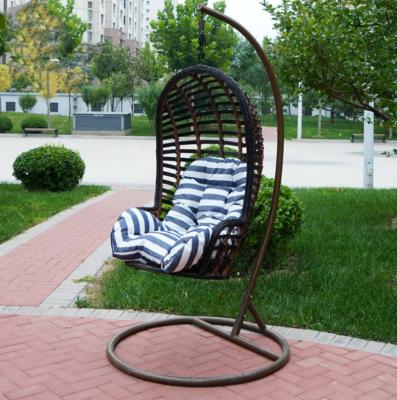 China Wholesale Strong Modern White Black Color Indoor Porch Swing Hammock Indoor Stationary Hanging Seat Relaxing Rustic Wicker Round Egg Chair for sale