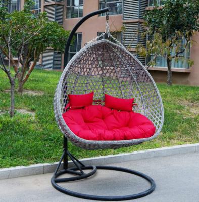 China Strong 2 Seater Swing Seat Patio Swing Hammock Round Round Indoor Outdoor Outdoor Garden Brown Double Hanging Wicker Chair for sale