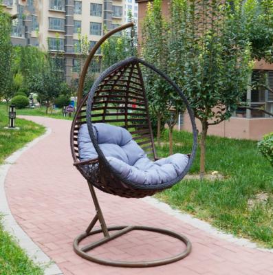 China Strong swing seat Europe popalar high quality rattan chair indoor patio bad double swing chair for sale