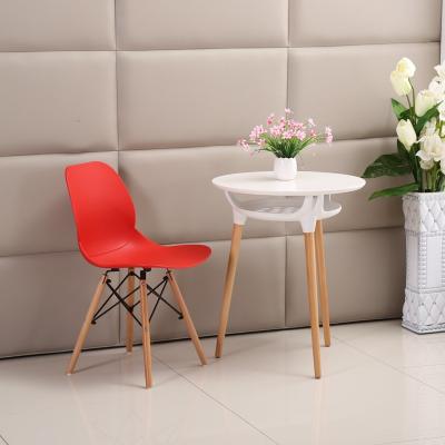 China Hot Sale Modern Plastic Chair Armless Modern Turkey Wood Hard Seated Wood And Plastic Chair No Arms for sale