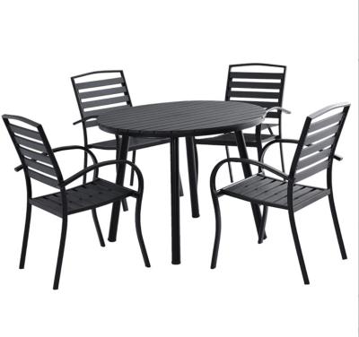 China Modern Outdoor Coffee Table Set Balcony Metal Dining Premium Outdoor Set Table Round Outdoor Table Set for sale