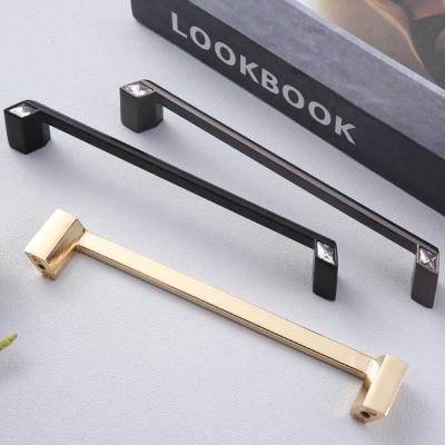 China European and American style simple modern simple wardrobe long style zinc alloy handle, cabinet door, aluminum alloy wardrobe drawer handle for sale