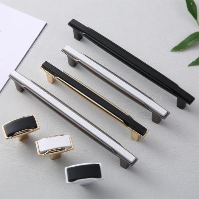 China New Design Simplicity Single Hole Knob Aluminum Alloy Shoe Cabinet Wardrobe Handle Gold Modern Chrome White Black Combination Single Handle for sale