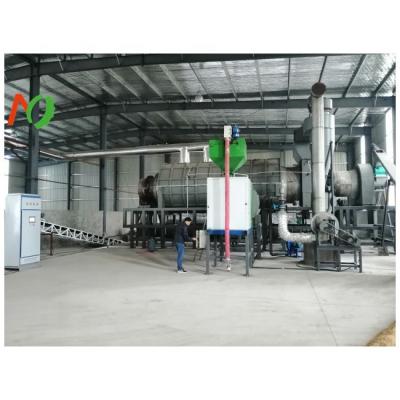 Chine Installation de pyrolyse de la biomasse pour la production de biochar à réacteur à double cylindre en pleine continuité à vendre