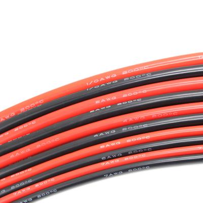 China Electronic Material High Voltage Flexible Copper Electrical Insulation Wire Silicone Wire 22 20 18 16 14 12 10 8 7 6 4 2 1AWG For RC Lipo Battery for sale