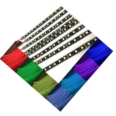 China FCCL/PI Customize FPC Cable With WS2812B Chip RGB IP65 SMD5050 60LED/MT 5V Black Cable PCB LED Light Strips for sale