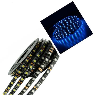 China Custom FCCL/PI FPC 12V 14.4W SMT 5050 60 Led/mt RGB Flexible Addressable Led Strips Cable Black PCB Boards for sale