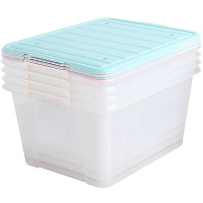 China Transparent Storage Box 86l Extra Large Storage Box Underwear Clothes Plastic Storage Box Quilt Toys for sale