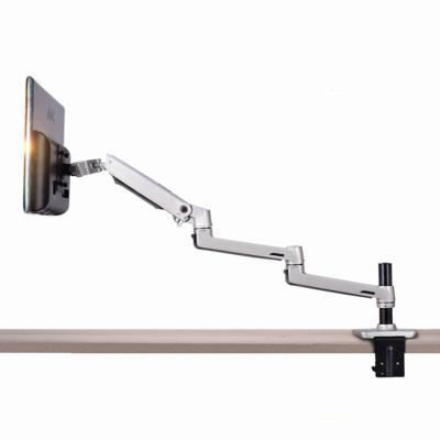 China Aluminum Alloy Full Motion Arm 10-30 Inch LED LCD Monitor Free Lifting Stand Long Lengthen Arm Monitor Mount Bracket for sale