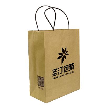 China Reliable Manufacturer Recycled Materials Luxury Kraft Paper Bags Custom Logo Paper Bag Packaging With Handles for sale