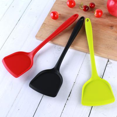 China Viable Home Kitchen Utensils Food Pushers Silicone Spatulas Flesh Nonstick Meat Egg Kitchen Scraper Turners for sale