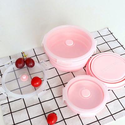 China Microwavable Collapsible Portable Silicone Dish Bowl for sale