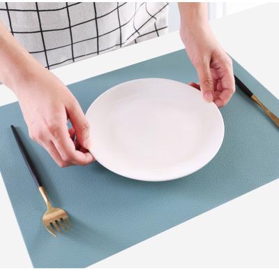 China Mat Placemats Dining Heat Resistant Mat Sets Slip Coaster Bowl Table Durable PU Leather Non Slip Sleek Pad for sale