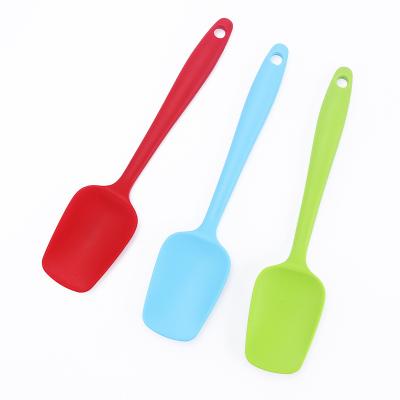 China Viable Food Grade Non Stick Colorful Silicone Cake Pastry Tools Hygienic Solid Coating Baking Spatula BBQ for sale