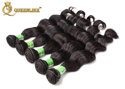 China 100% Virgin Brazilian  Unprocessed Natural 1B#  Loose Wavy Weaving Extensions for sale