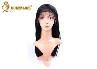 China Peluca de cordón llena camboyana sin procesar de la Virgen el 100%, peluca recta negra natural del cabello humano en venta