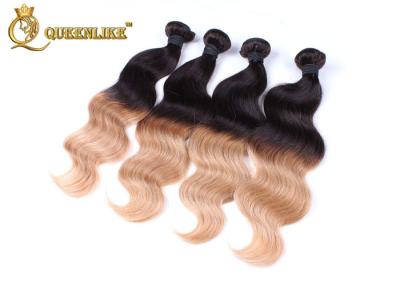 China 100% Unprocessed Cambodian Human Hair , #27 / #2 Two Tone Ombre Hair Extensions for sale