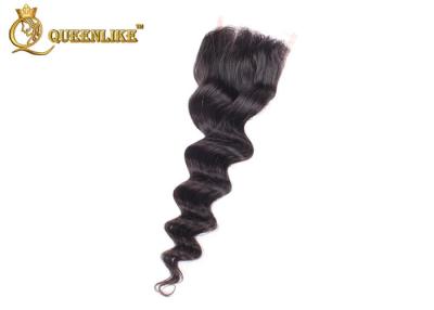 China Peruvian Loose Wave 1B Human Hair Lace Closure Shedding Free for sale