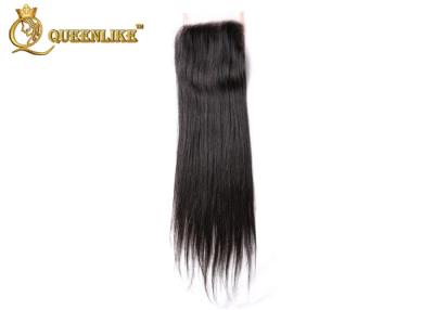 China Straight Hair Natural Black Color Human Hair Lace Closure 4 × 4 Size Lace Closure for sale