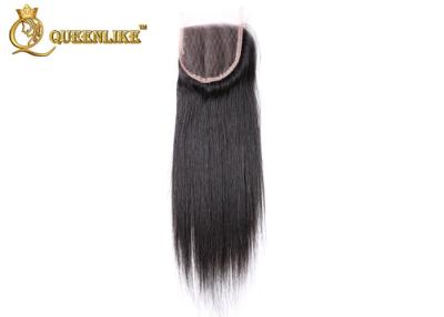 China Medium Brown Hair Extensions Closure Human Hair Weave Closure With Baby Hair for sale