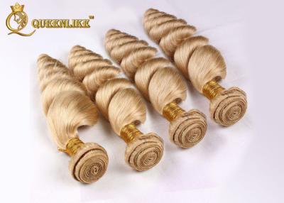 China OEM / ODM Soft Peruvian Loose Wave Virgin Hair Golden Blonde Hair Extensions for sale